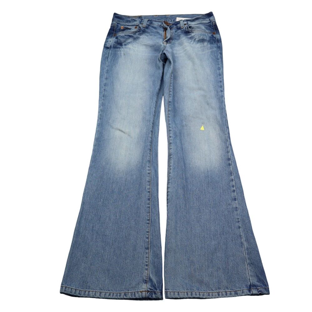 Lucky Brand Pants Womens 10 Blue Denim Low Rise Flared Solstice Carly Jeans